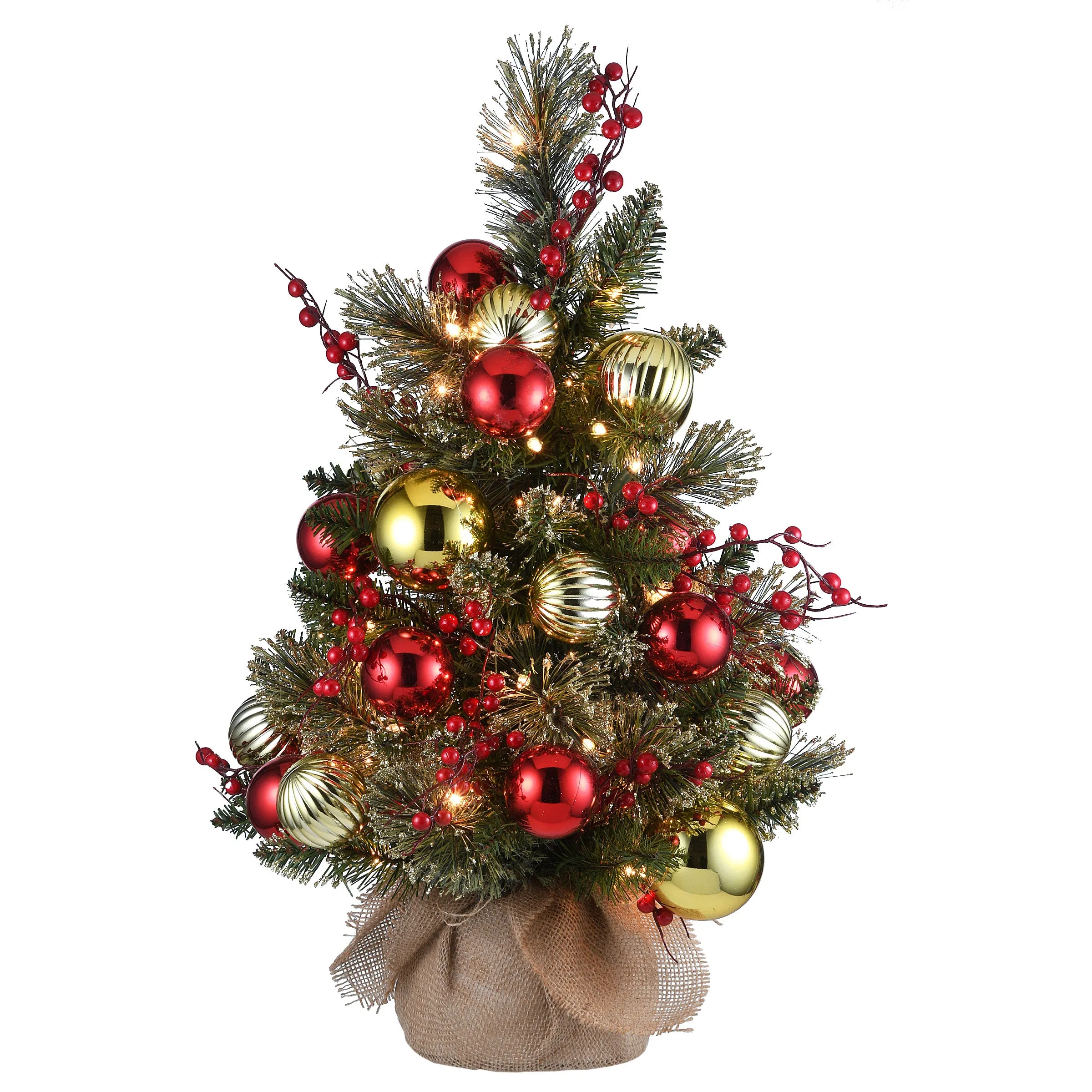 2 ft. Pre-Lit Dakota Pine Small Tree with LED Lights