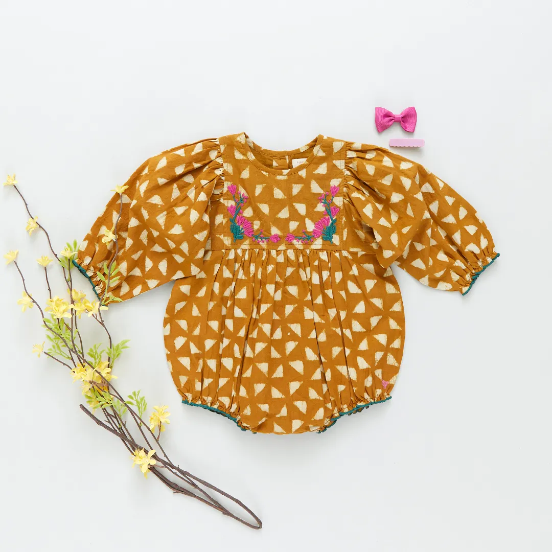 Baby Girls Arianna Bubble - Gold Triangle