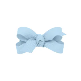 Baby Grosgrain Hair Bow with Center Knot - Millennium Blue