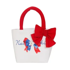 BALLOON CHIC - Poppy Bow Bag - White