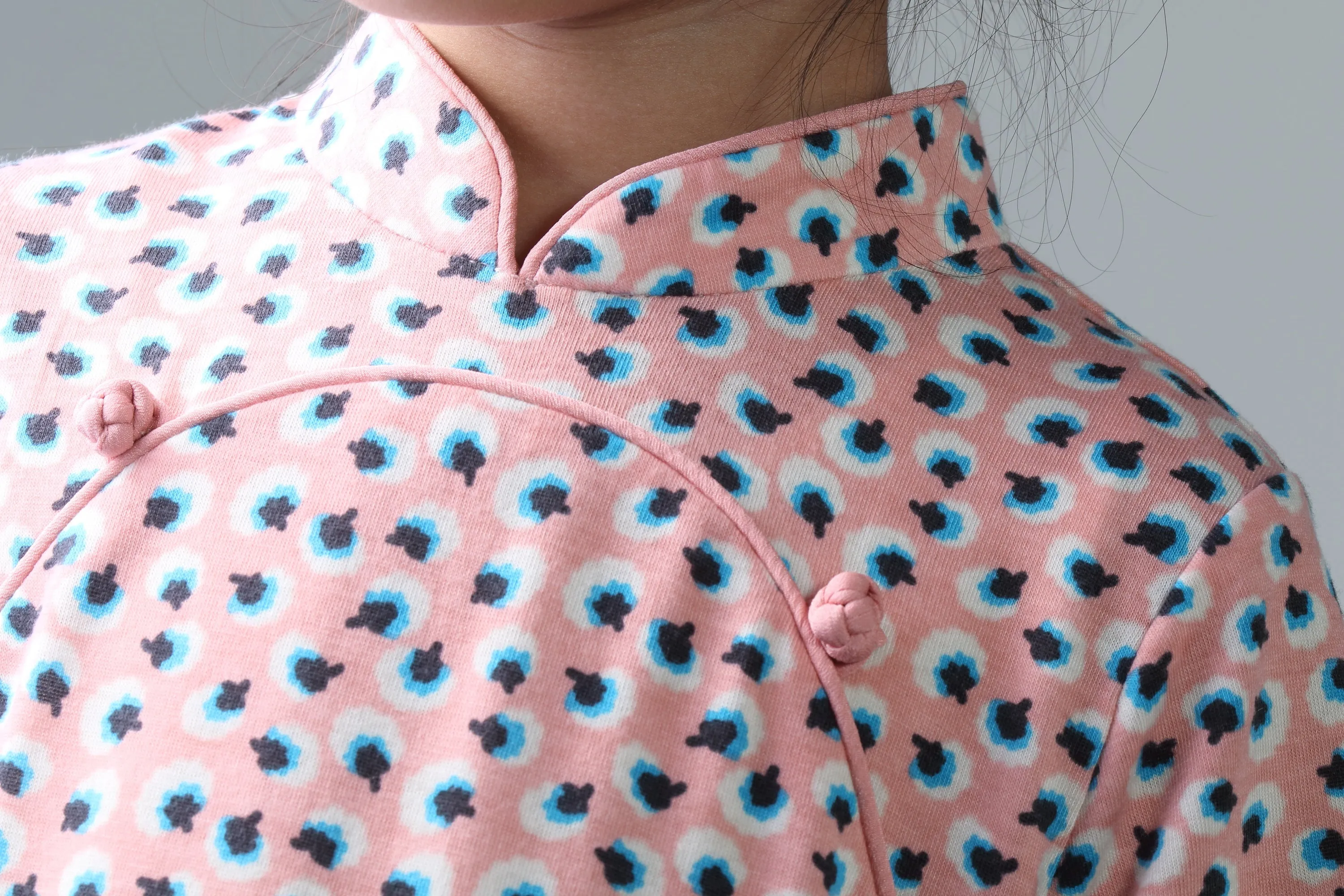 BAMBI Polka Dot Cheongsam (Baby Pink)