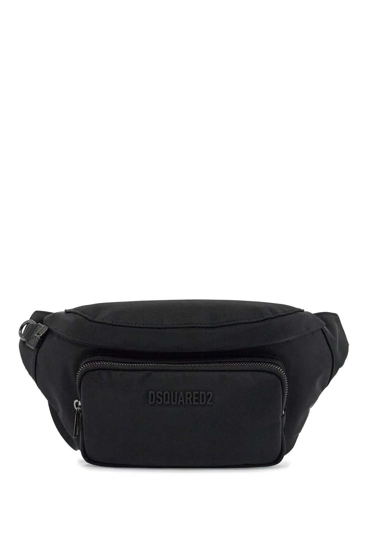 BLACK WAIST BAG IN POLYAMIDE WITH ADJUSTABLE SHOULDER STRAP