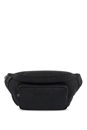 BLACK WAIST BAG IN POLYAMIDE WITH ADJUSTABLE SHOULDER STRAP