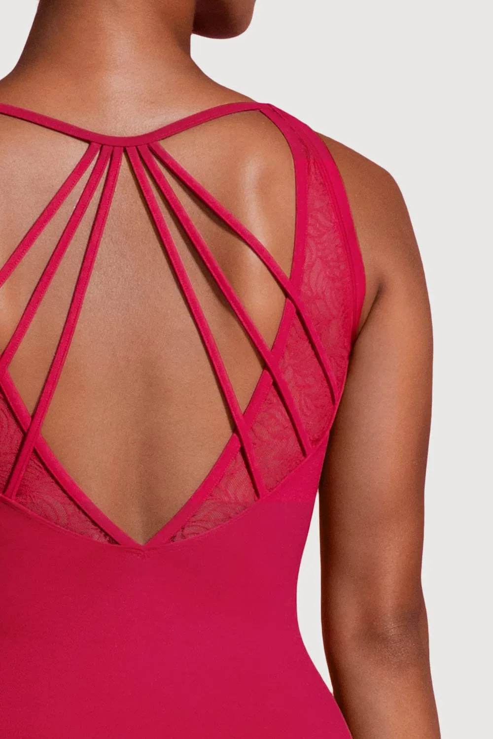 Bloch Saville Deep V Mesh Back Womens Camisole Leotard LM52178