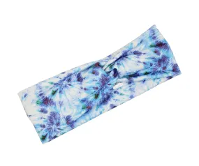 Blue & Lime Tie-Dye Headband
