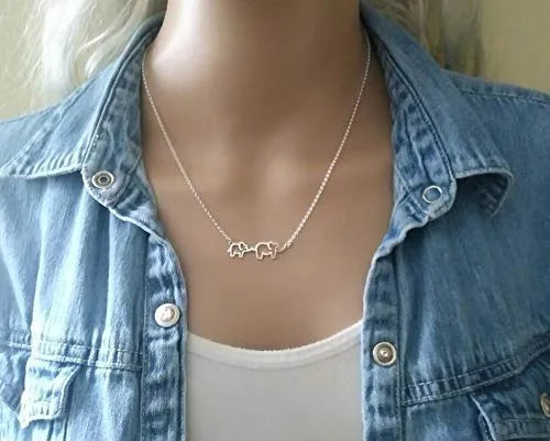 Boy Mom Gift • Mother & Baby Elephant Necklace • 925 Sterling Silver • Expecting Pregnancy Push Present • New Mommy • Family Charm • Strong Single Mama • The Bond Between Mother & Son is Forever