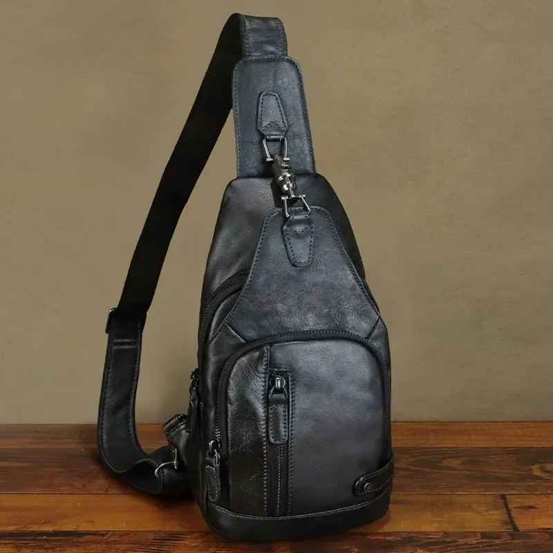Chic Womens Small Chest Bag Leather Crossbody Sling Bag For Ladies