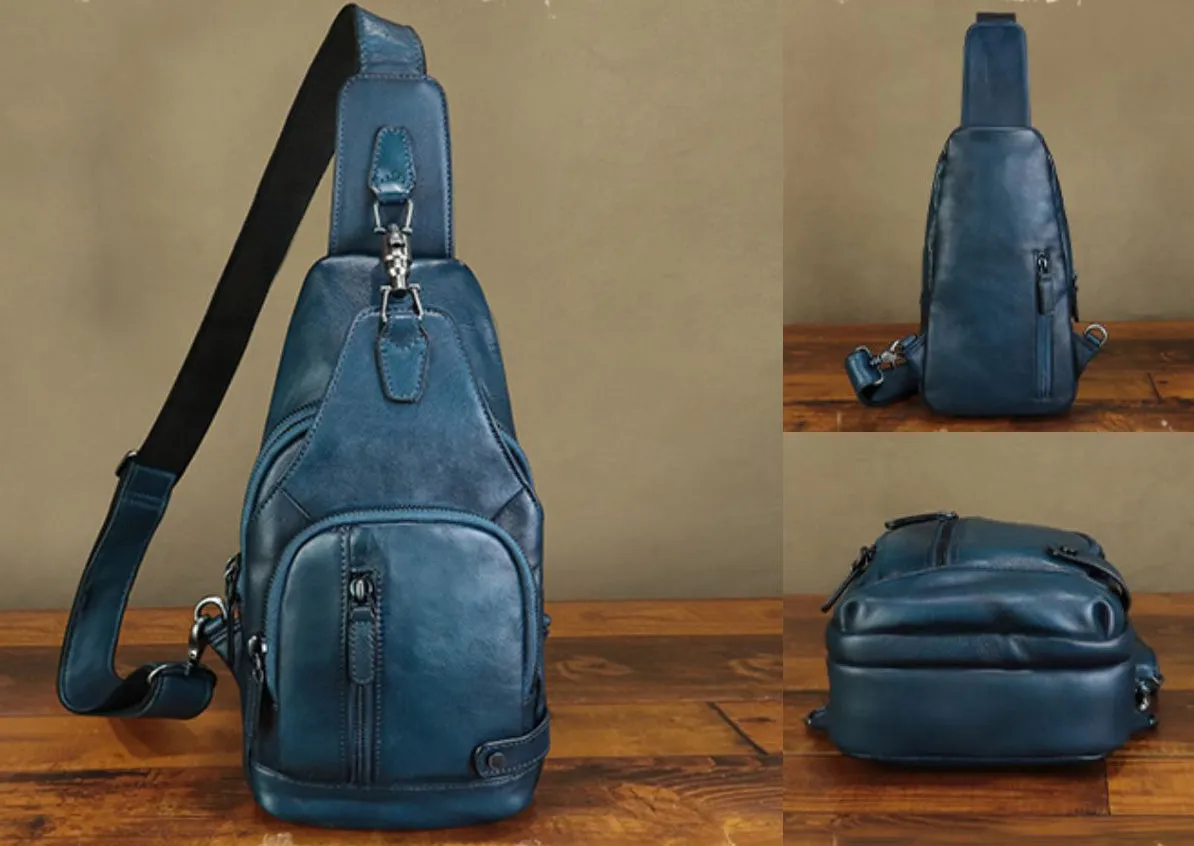 Chic Womens Small Chest Bag Leather Crossbody Sling Bag For Ladies