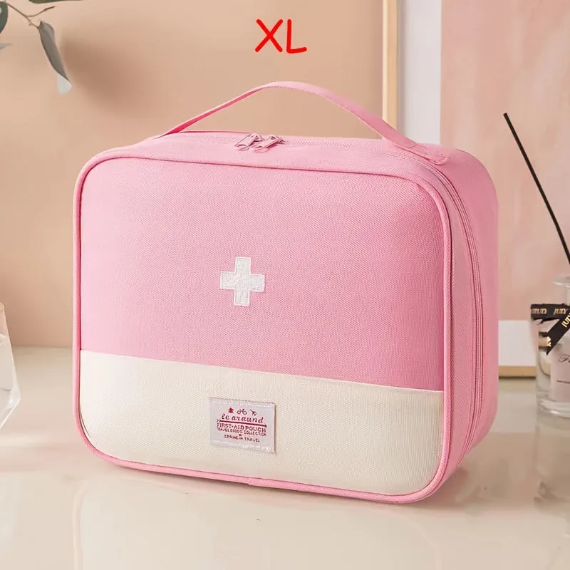 Embroidered Medicine Storage Bag Compact  Portable Outdoor Pouch