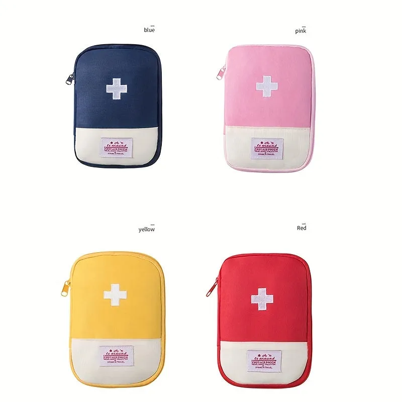 Embroidered Medicine Storage Bag Compact  Portable Outdoor Pouch