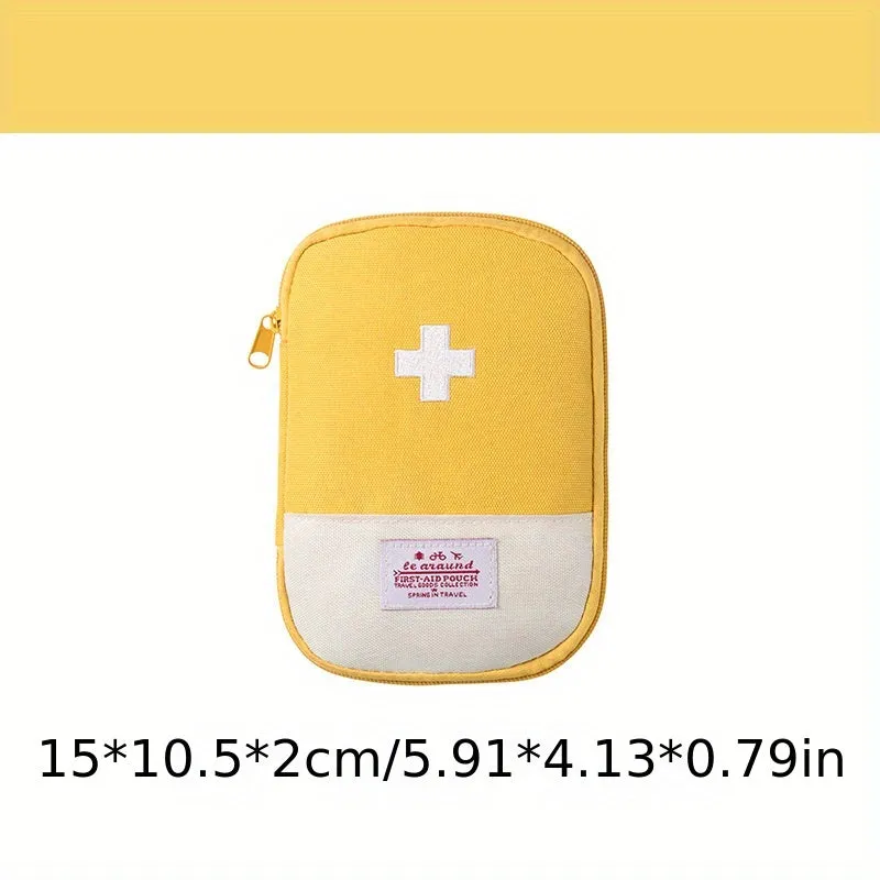 Embroidered Medicine Storage Bag Compact  Portable Outdoor Pouch