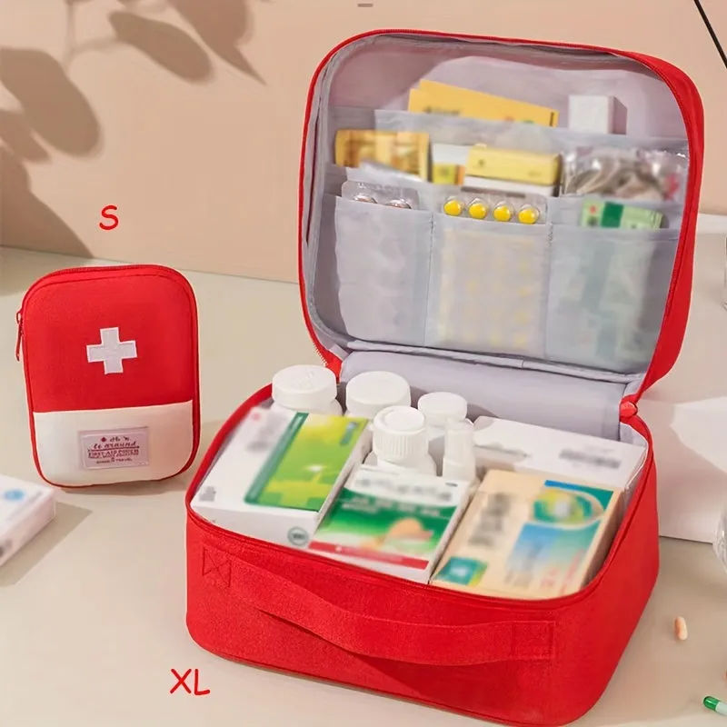 Embroidered Medicine Storage Bag Compact  Portable Outdoor Pouch