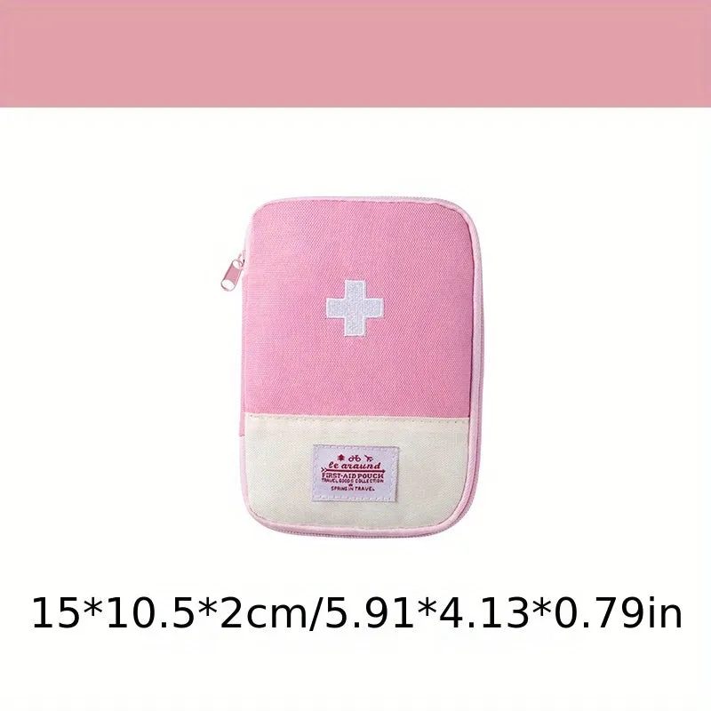 Embroidered Medicine Storage Bag Compact  Portable Outdoor Pouch