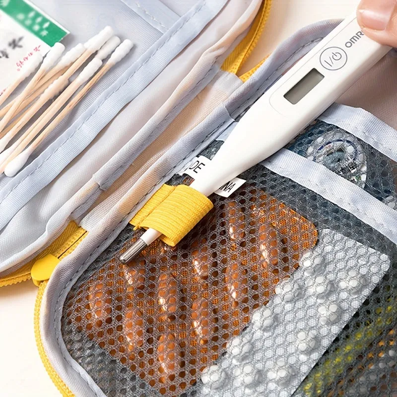 Embroidered Medicine Storage Bag Compact  Portable Outdoor Pouch