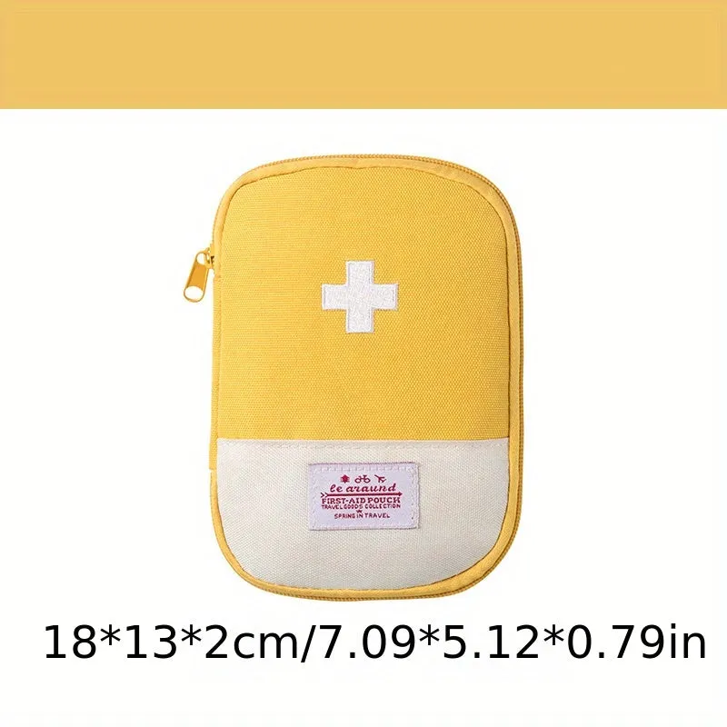 Embroidered Medicine Storage Bag Compact  Portable Outdoor Pouch