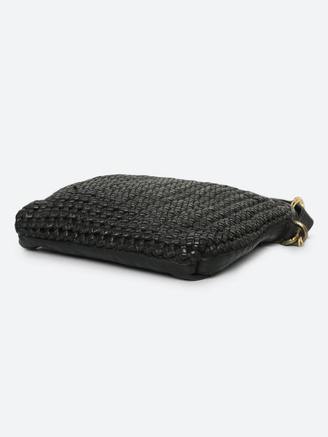 Eve: Black Square Knot Small Crossover Bag