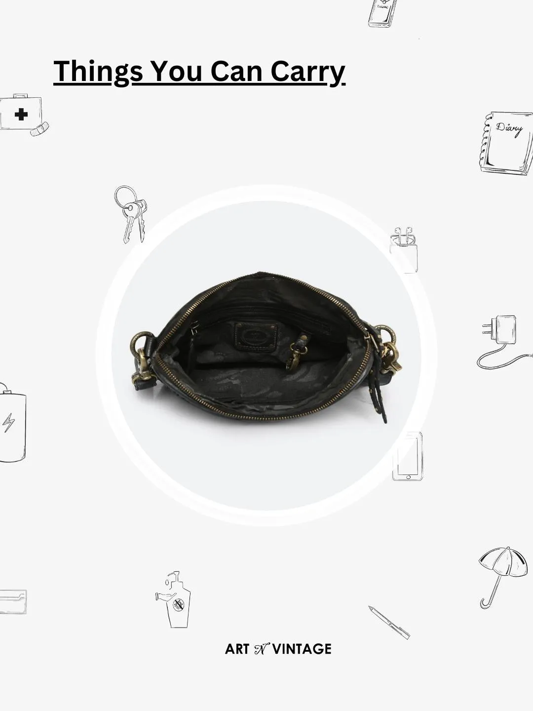 Eve: Black Square Knot Small Crossover Bag