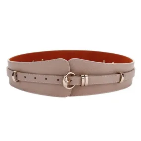 Fashion Women's  Wide Waist Seal Korean Style Pin Buckle Stitching Single Circle Dress Accessories Belt