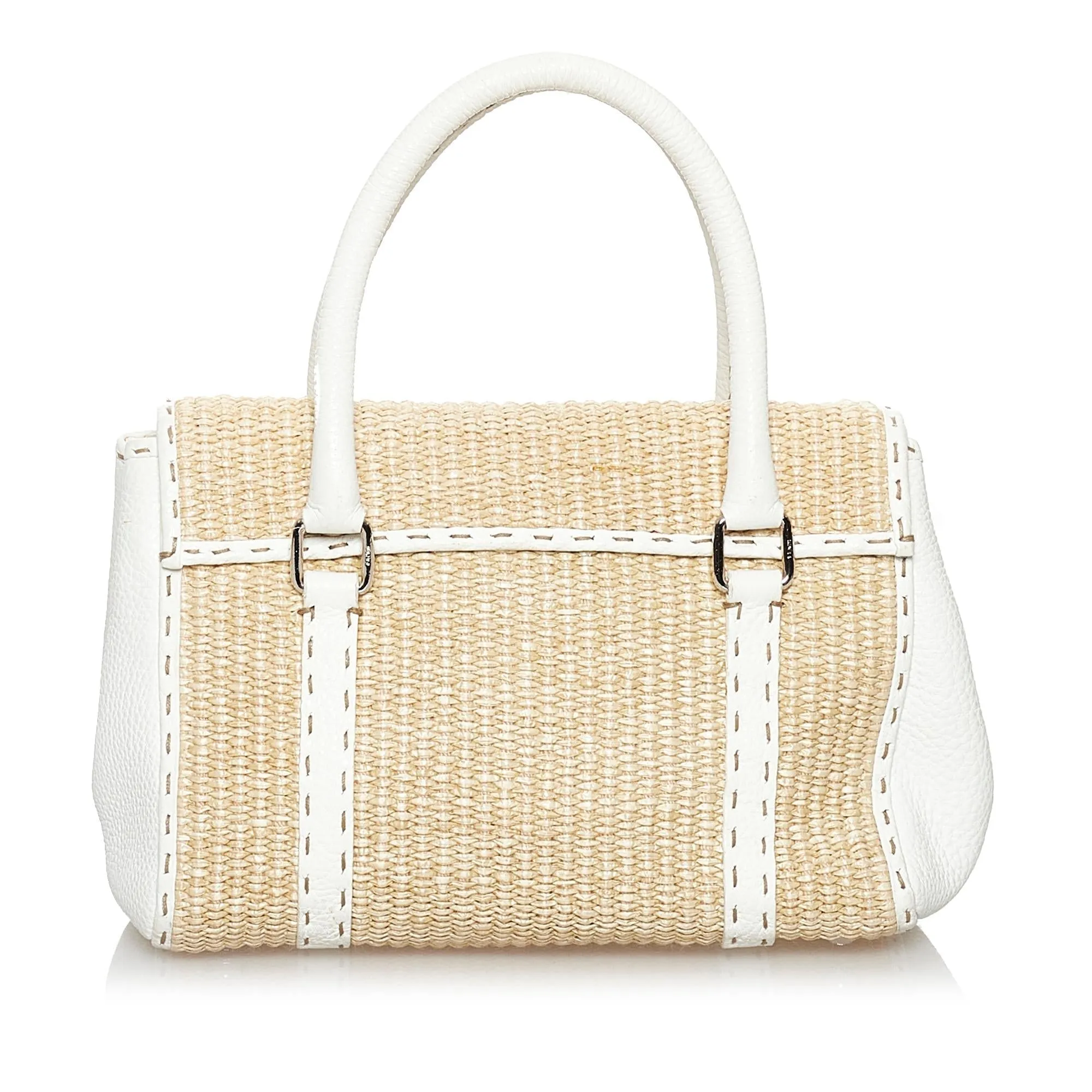 Fendi Selleria Linda Raffia Handbag (SHG-29727)