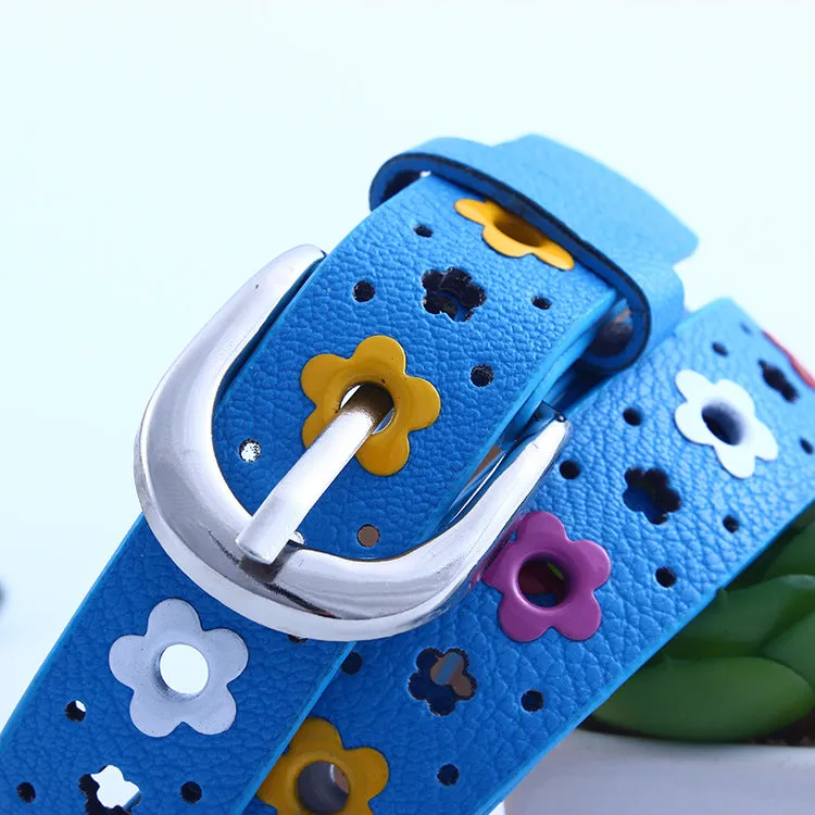 For Children and Kids Belt Korean Style Flower Butterfly Hollow Children's Casual Pin Buckle Belt