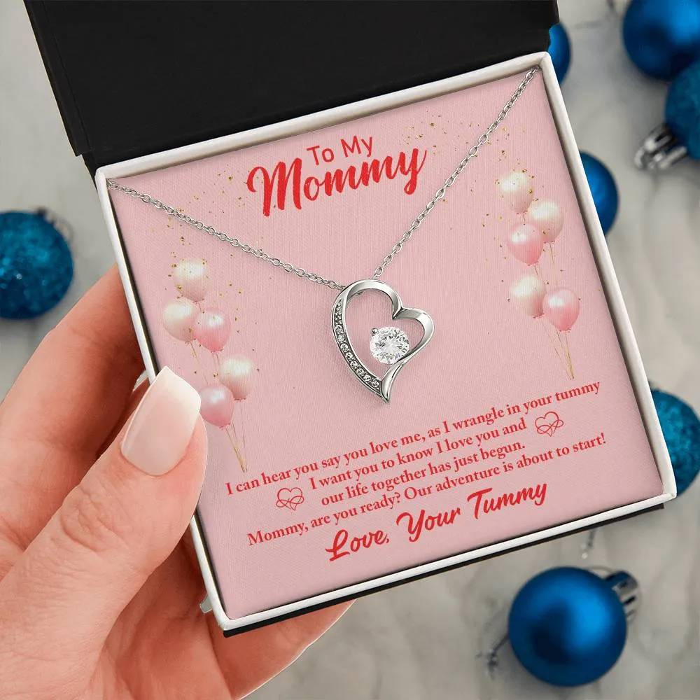Forever Love Necklace Mommy to be-To my mommy-I can hear you