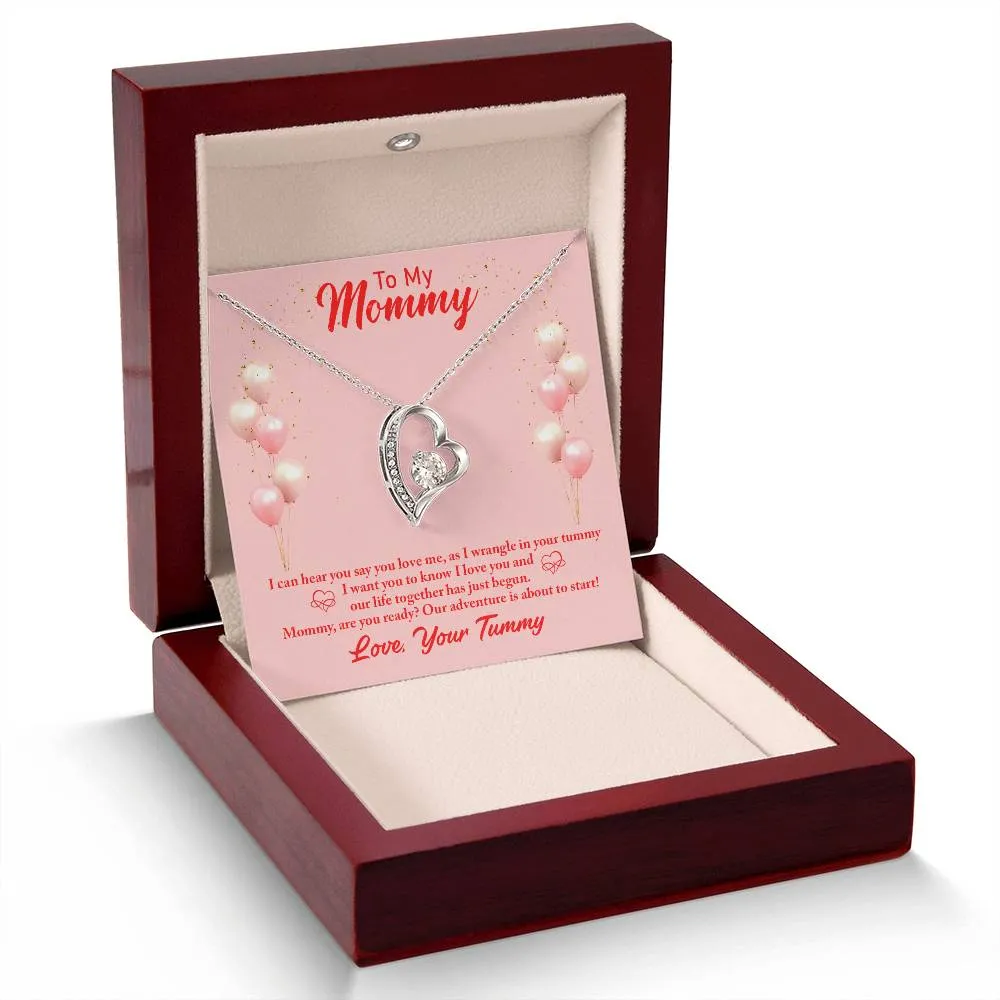 Forever Love Necklace Mommy to be-To my mommy-I can hear you