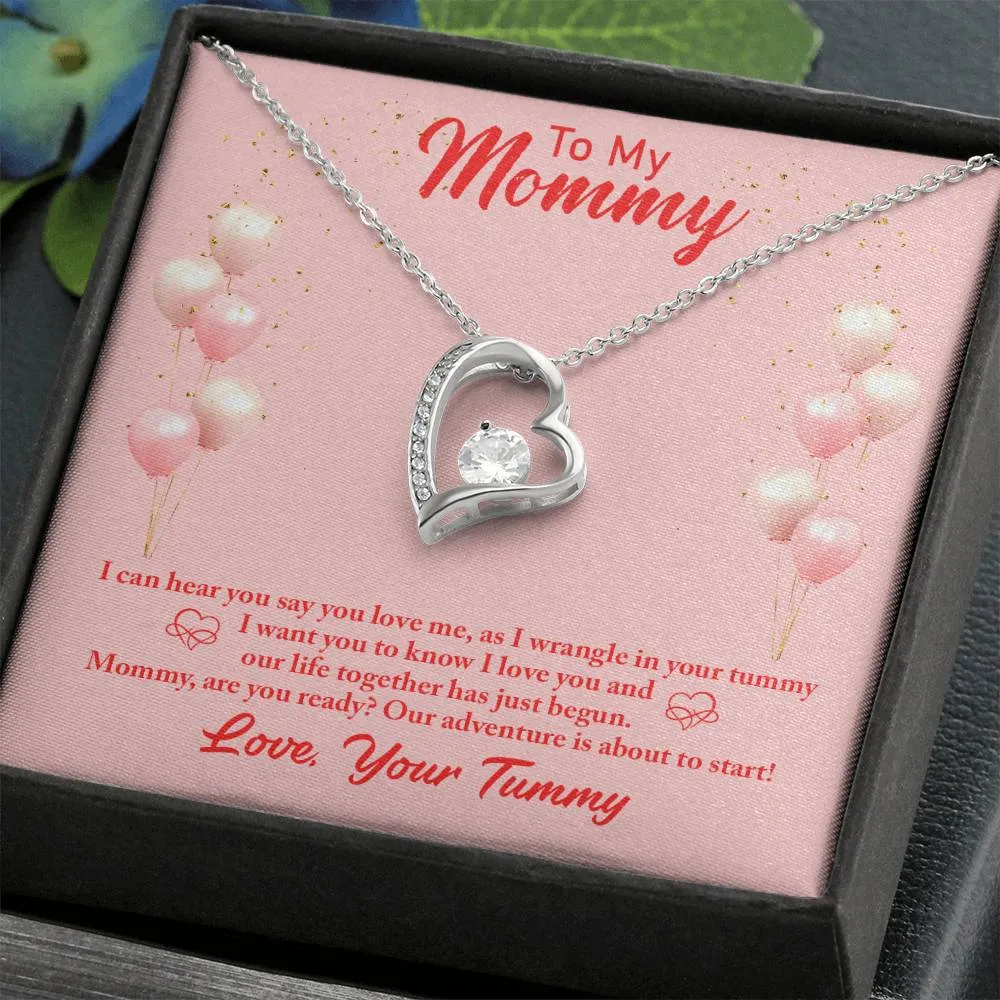 Forever Love Necklace Mommy to be-To my mommy-I can hear you