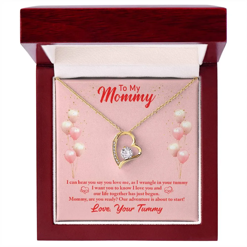 Forever Love Necklace Mommy to be-To my mommy-I can hear you