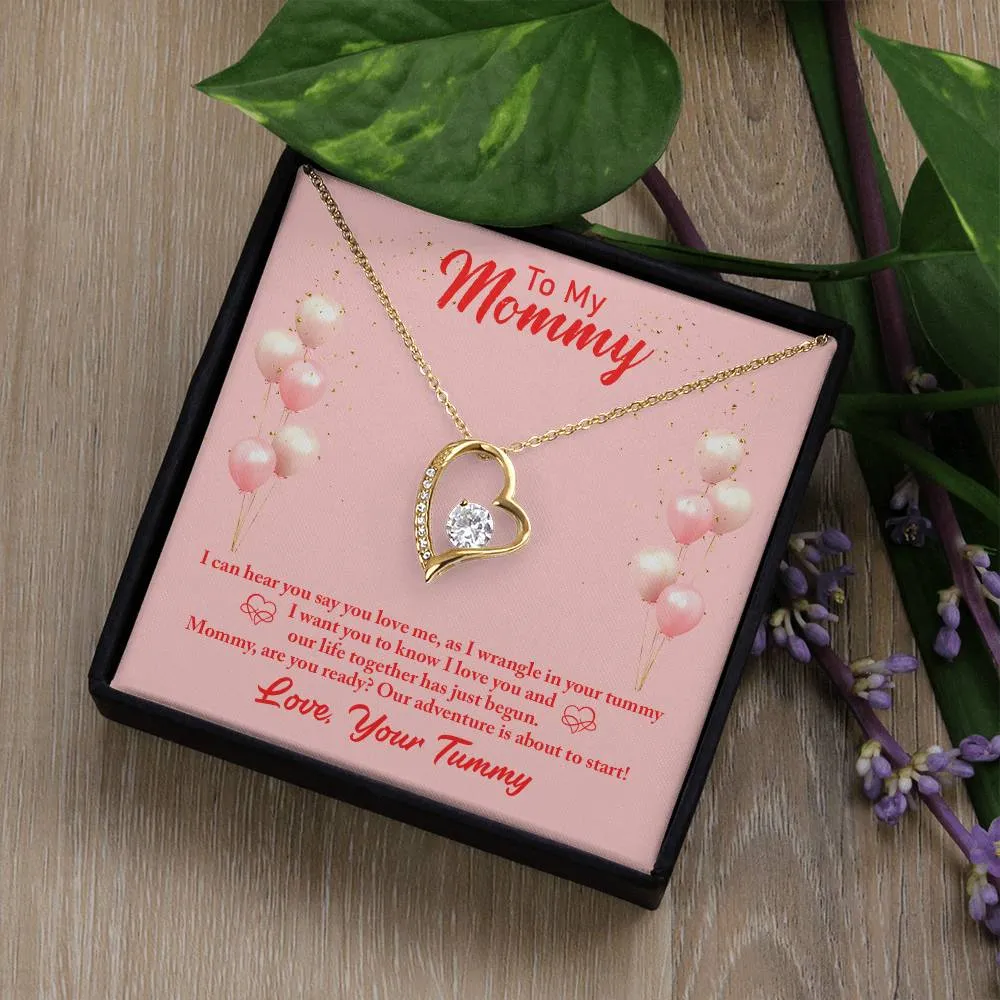 Forever Love Necklace Mommy to be-To my mommy-I can hear you