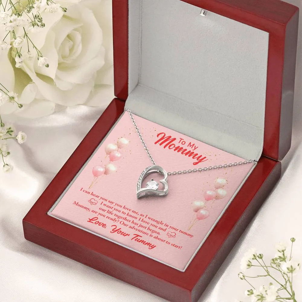 Forever Love Necklace Mommy to be-To my mommy-I can hear you