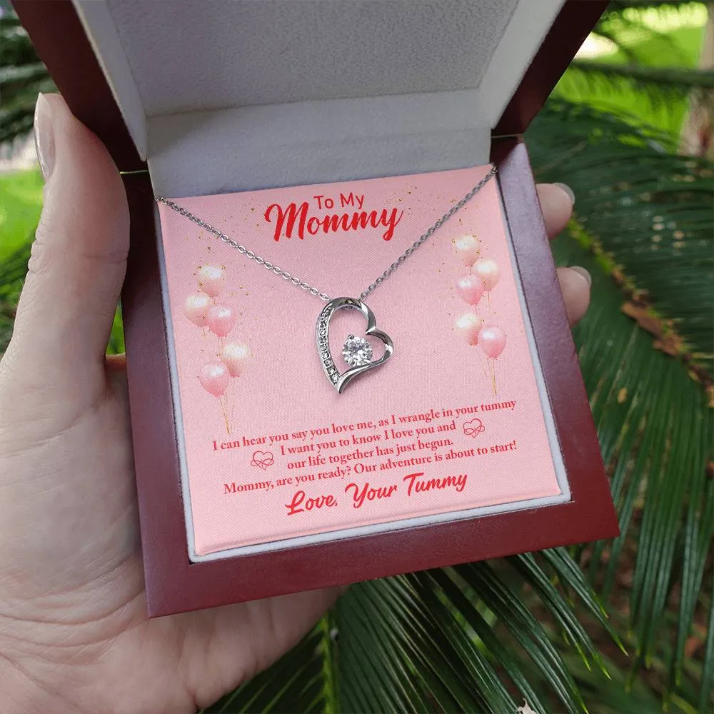 Forever Love Necklace Mommy to be-To my mommy-I can hear you