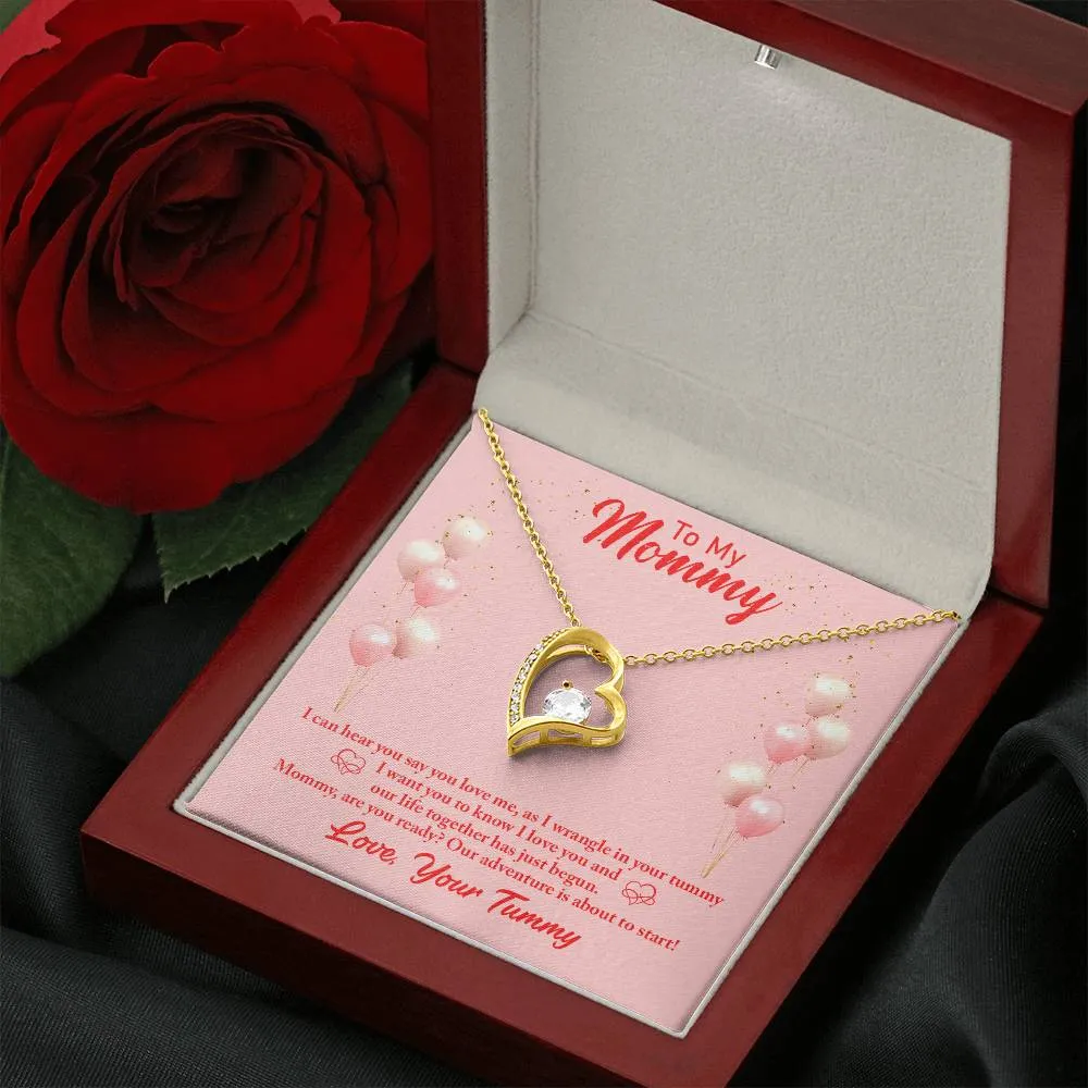 Forever Love Necklace Mommy to be-To my mommy-I can hear you