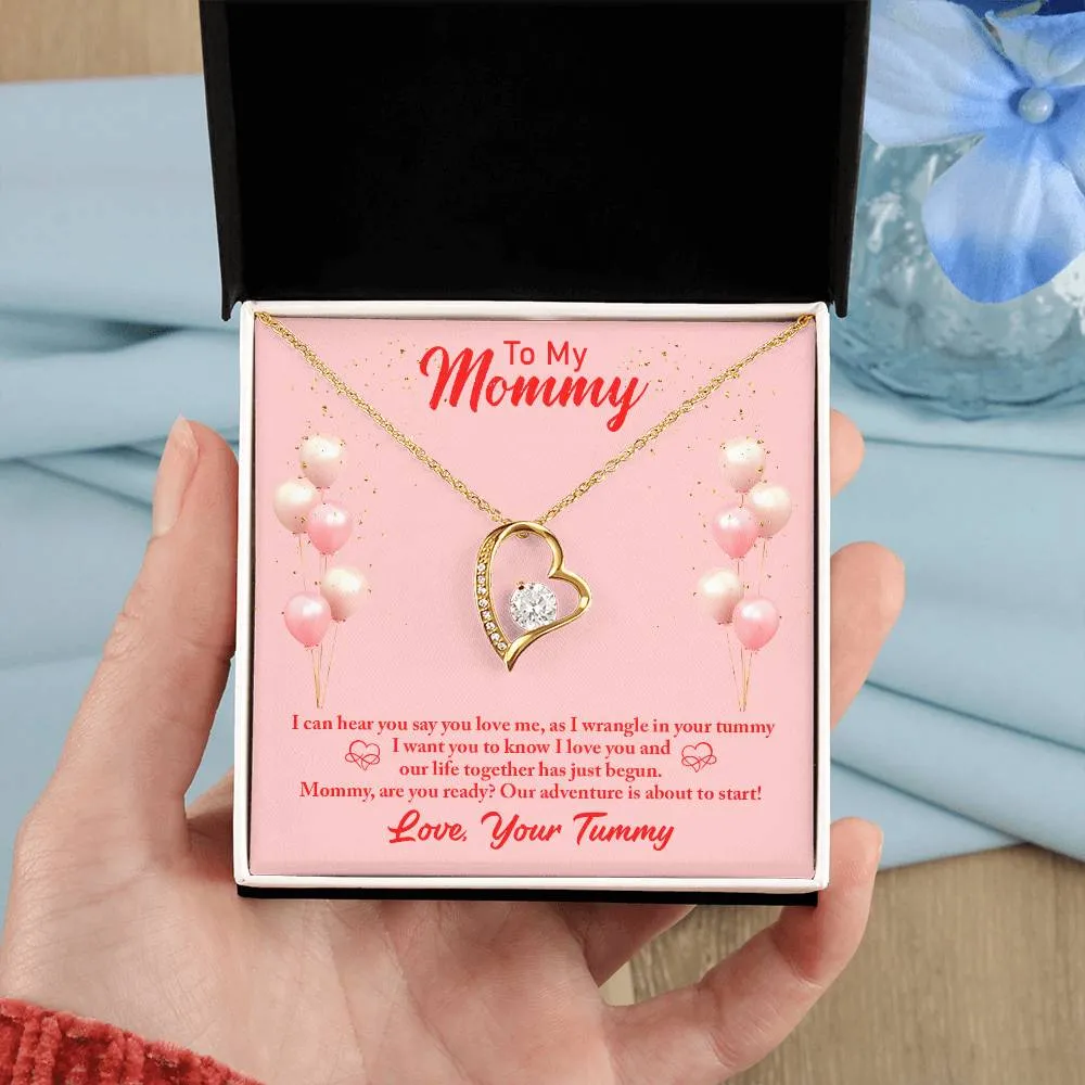 Forever Love Necklace Mommy to be-To my mommy-I can hear you