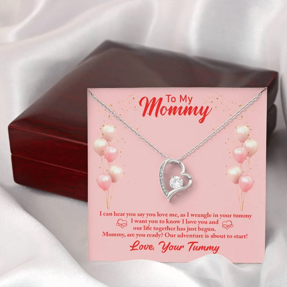 Forever Love Necklace Mommy to be-To my mommy-I can hear you