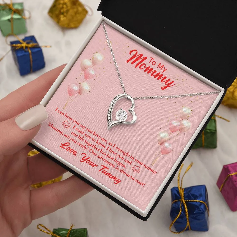 Forever Love Necklace Mommy to be-To my mommy-I can hear you