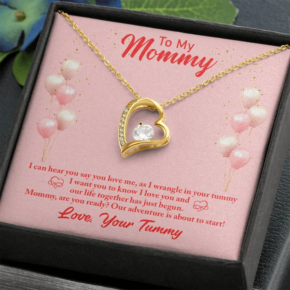 Forever Love Necklace Mommy to be-To my mommy-I can hear you