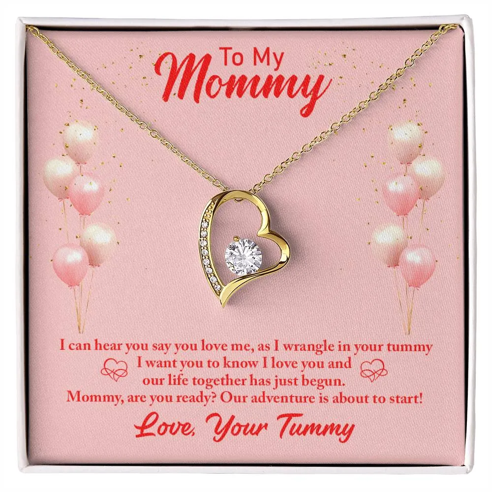 Forever Love Necklace Mommy to be-To my mommy-I can hear you
