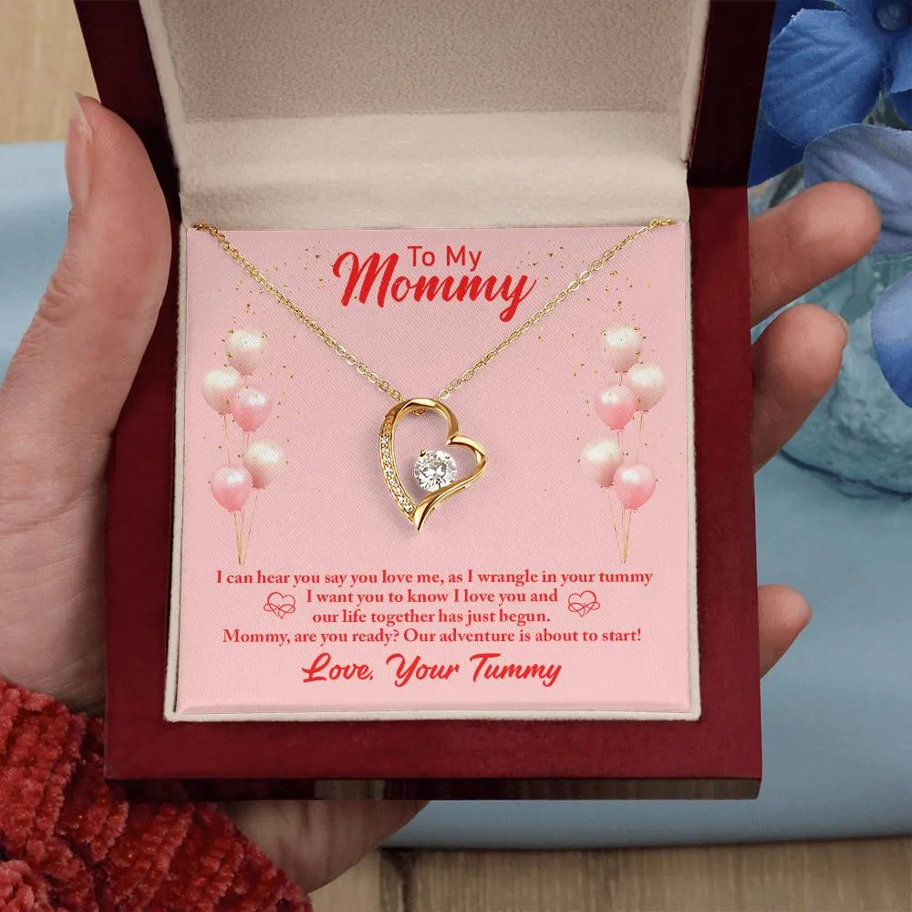 Forever Love Necklace Mommy to be-To my mommy-I can hear you