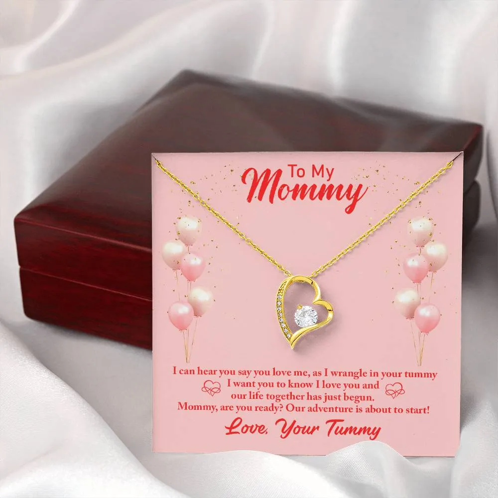 Forever Love Necklace Mommy to be-To my mommy-I can hear you