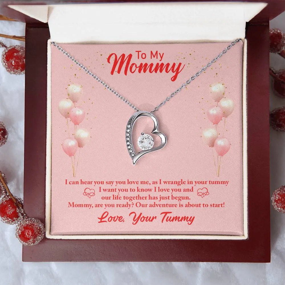 Forever Love Necklace Mommy to be-To my mommy-I can hear you