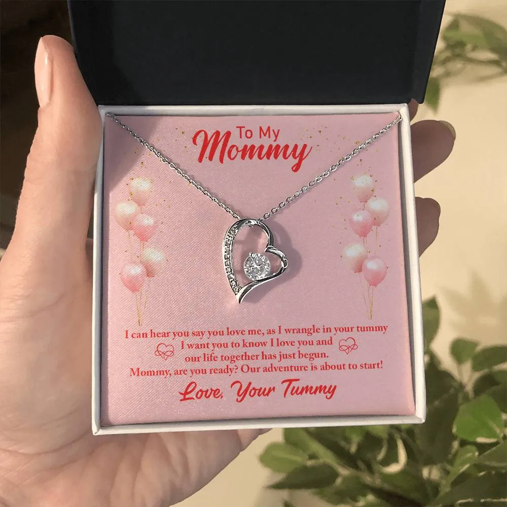 Forever Love Necklace Mommy to be-To my mommy-I can hear you