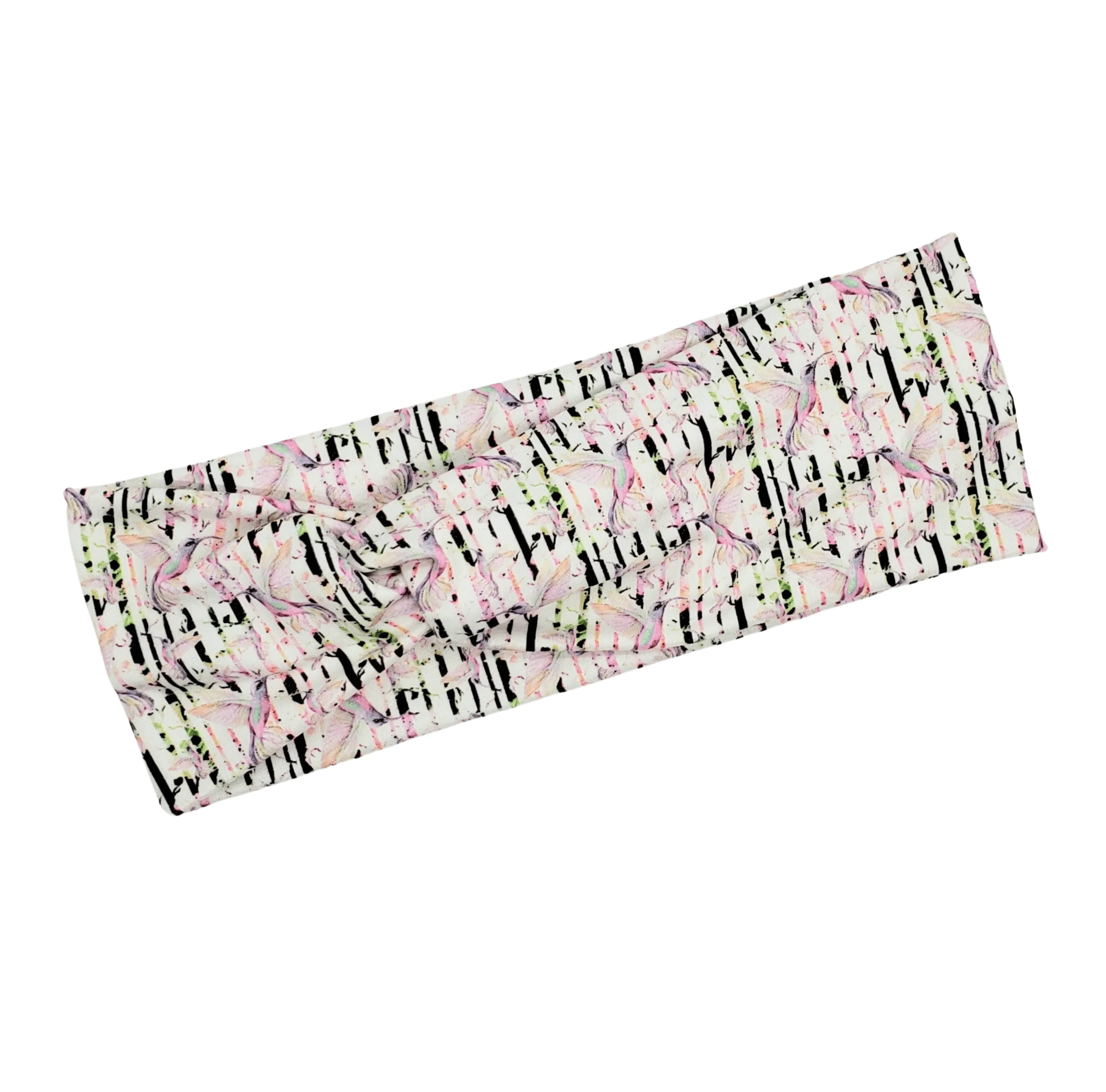 Hummingbird & Stripe Headband