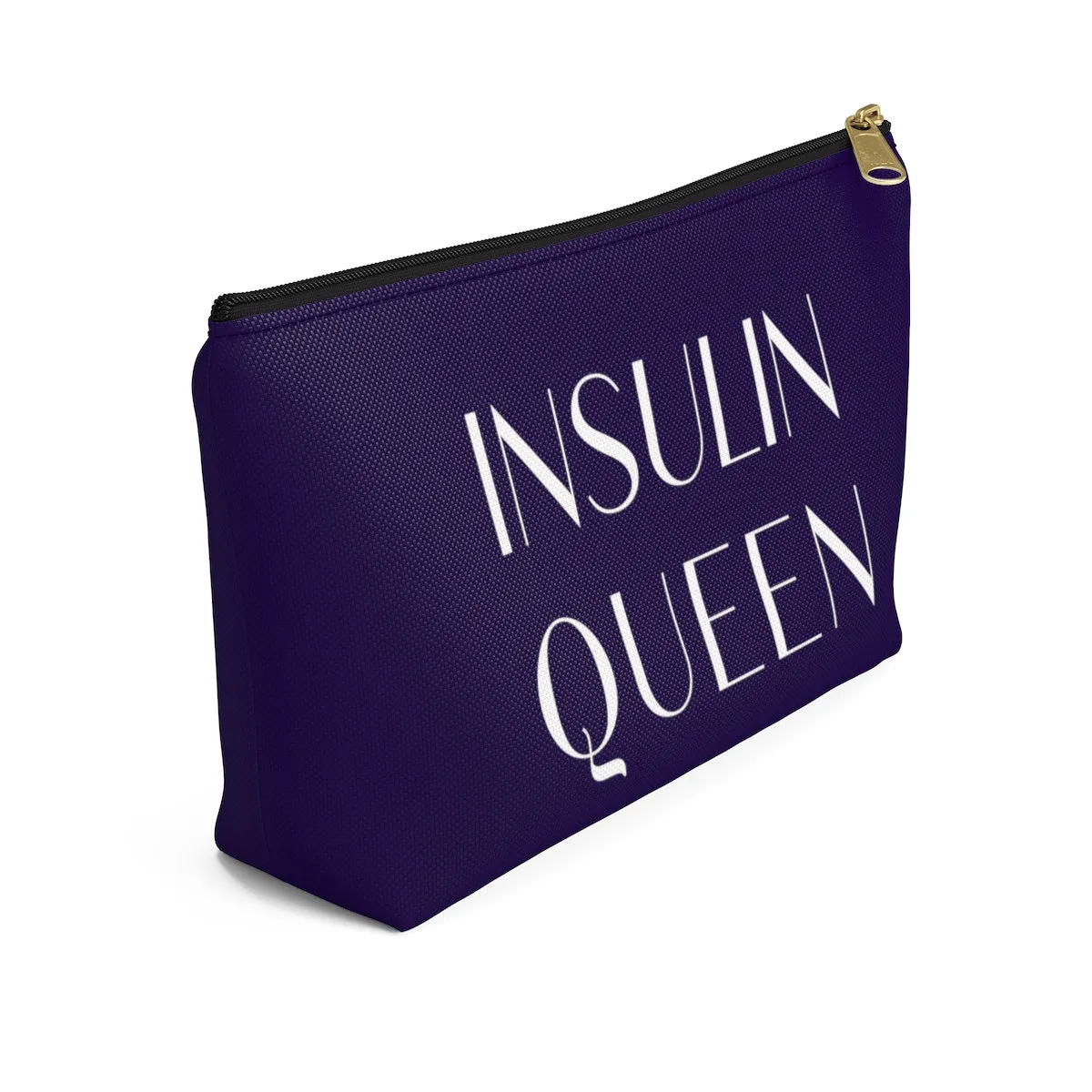 Insulin Queen Diabetes Bag, Fun Diabetic Supply Case, Insulin Pump Travel Bag, Gift Accessory Zipper Pouch Bag w T-bottom