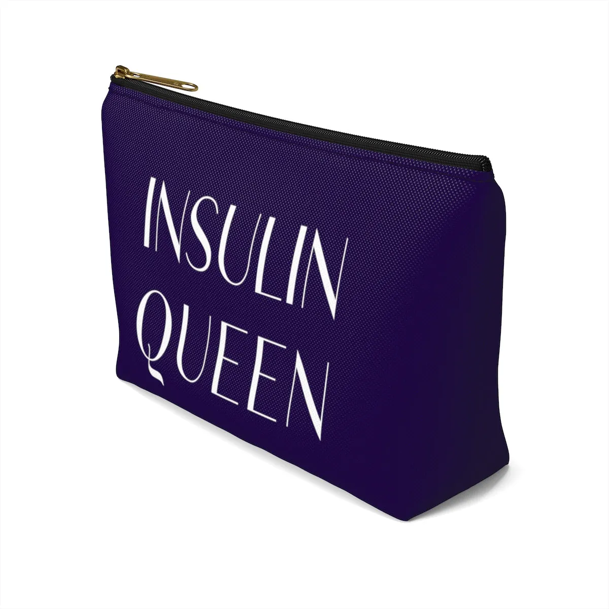 Insulin Queen Diabetes Bag, Fun Diabetic Supply Case, Insulin Pump Travel Bag, Gift Accessory Zipper Pouch Bag w T-bottom