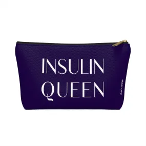 Insulin Queen Diabetes Bag, Fun Diabetic Supply Case, Insulin Pump Travel Bag, Gift Accessory Zipper Pouch Bag w T-bottom