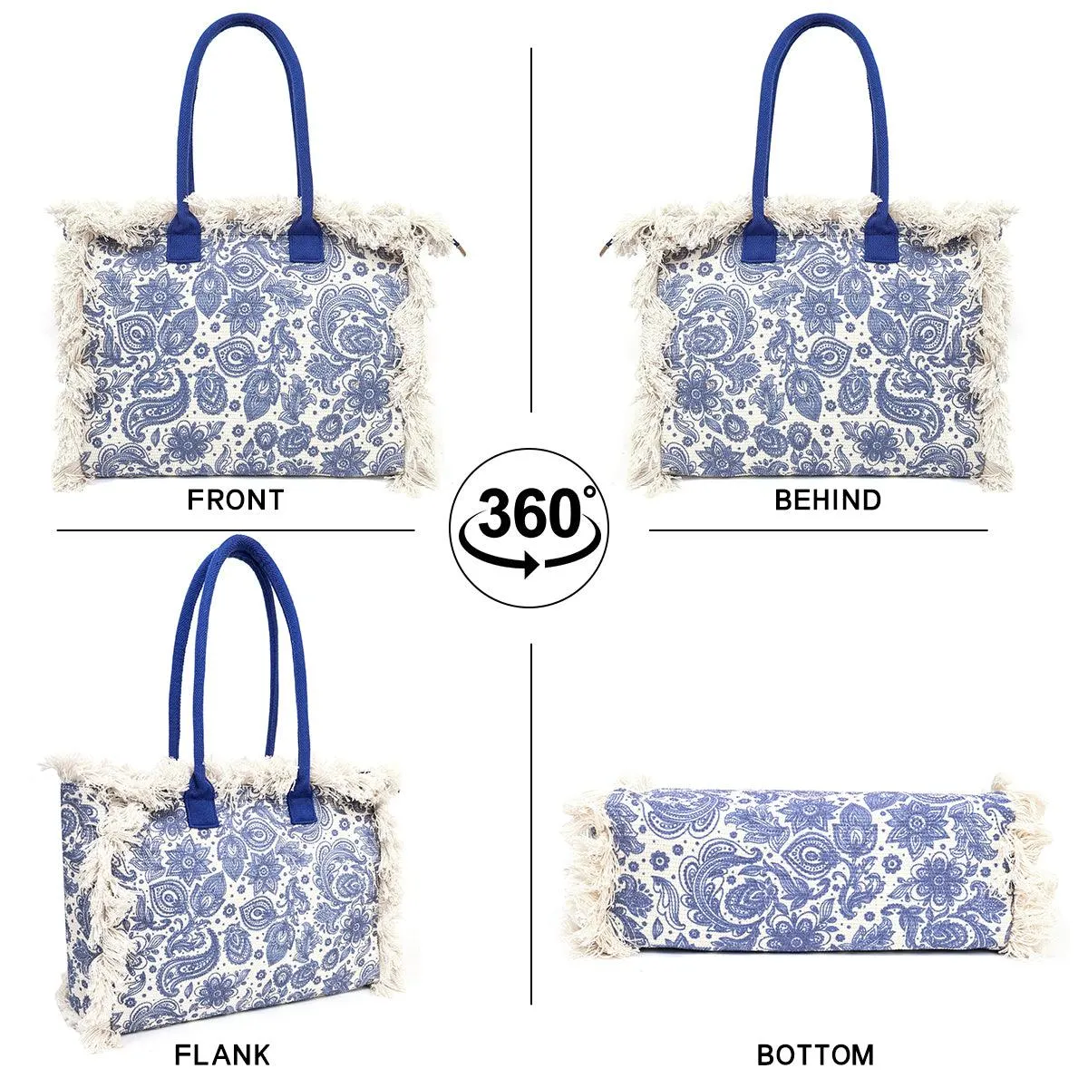 Ladies Bohemian Chic Tote Handbag TZBG0624