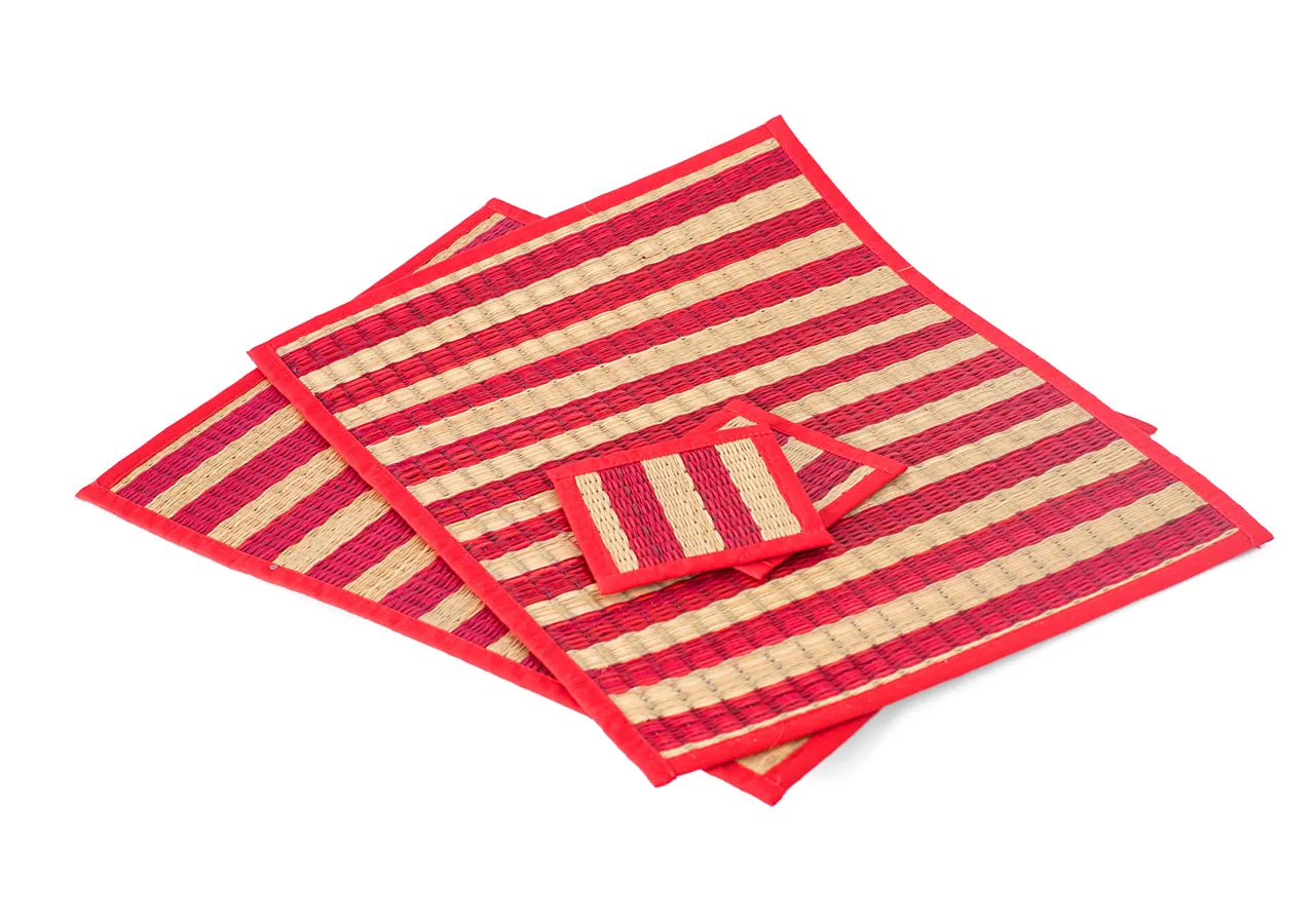 Large Red Plate Mat