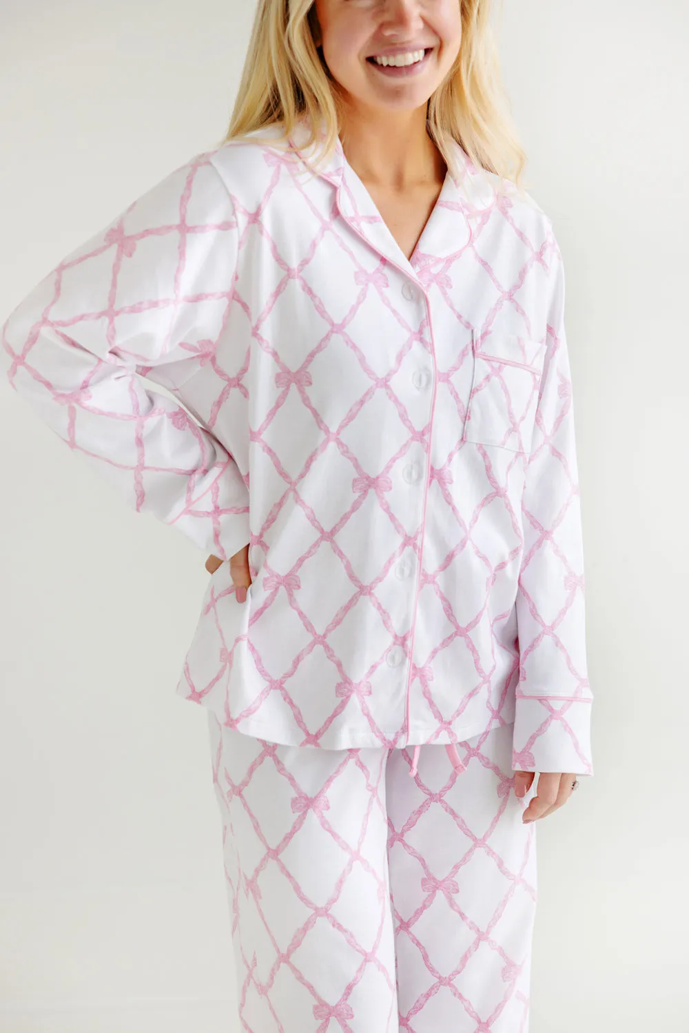 Let Me Lounge Long Sleeve Top (Women's) - Belle Meade Bow