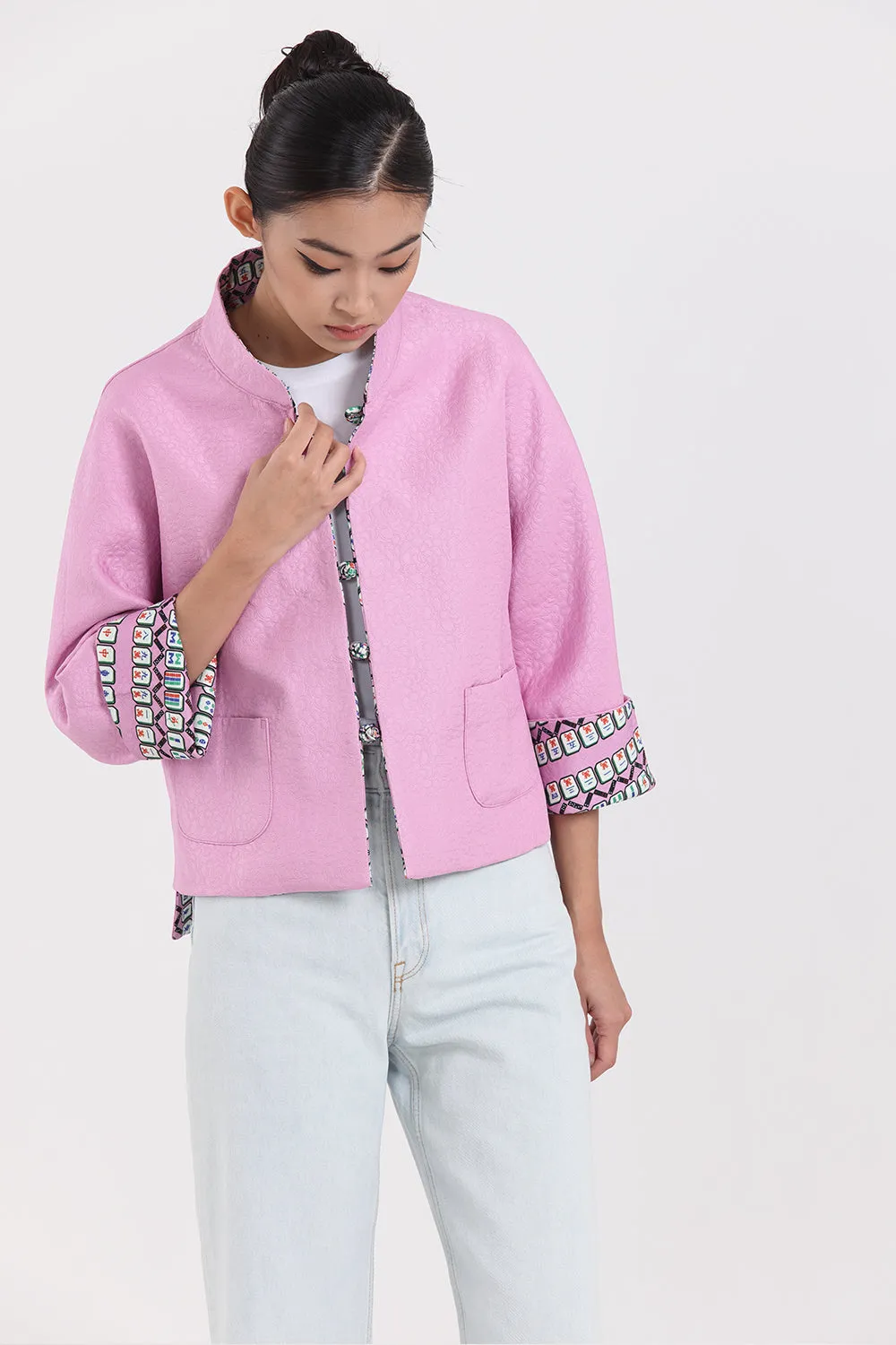 MAHJONG Reversible Oriental Jacket (Purple / Green)