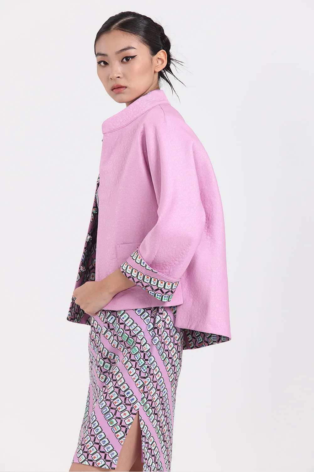 MAHJONG Reversible Oriental Jacket (Purple / Green)